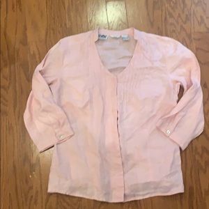 Edward Irishlinen - size small pink linen top